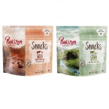 2x100g Friandises Purizon bœuf & poulet / agneau & poisson - Friandises pour chien