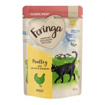 Feringa Classic Meat Menù Busta 48 x 85 g umido per gatto - Pollame con Carotine e Tarassaco