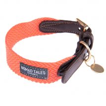 Collier Nomad Tales Bloom, corail pour chien  - taille S : tour de cou 36 - 40 cm, l 25 mm