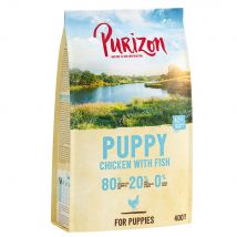 400g Purizon Puppy poulet, poisson sans céréales - Croquettes pour chien