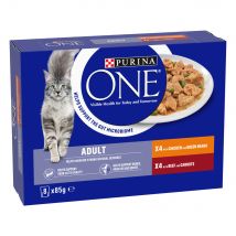 PURINA ONE Adult - Saver Pack: Chicken & Beef (24 x 85g)