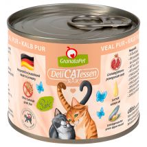 GranataPet DeliCatessen 6 x 200 g Alimento umido per gatti - Vitello PURO