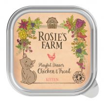 Rosie's Farm Kitten 32 x 100 g Alimento umido per gatti - Pollo & Trota