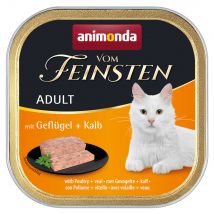 animonda vom Feinsten Adult 64 x 100 g Alimento umido per gatti - Pollame & Vitello