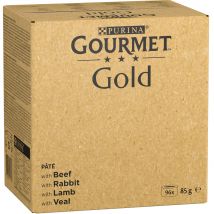 Megapack risparmio! Gourmet Gold Mousse 96 x 85 g Alimento umido per gatti - Manzo, Coniglio, Agnello, Vitello