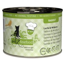 catz finefood Ragoût 6 x 180 g / 190 g pour chat - No. 605 saumon, canard sauvage (6 x 190 g)