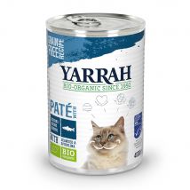 Yarrah Bio Paté 24 x 400 g en latas para gatos - Pack Ahorro - Pescado