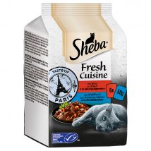 Sheba Fresh Cuisine Taste of Paris (CSM) - 6 x 50 g - Vacuno y pescado blanco