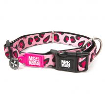 Max & Molly Smart ID Halsband Leopard Pink Maat L 39-62cm Halsomvang B25mm