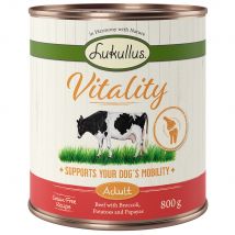 Lukullus Vitality 24 x 800 g - senza cereali Alimento umido per cane -  Articolazioni: Manzo