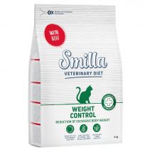 4kg Smilla Veterinary Diet Weight Control bœuf - Croquettes pour chat