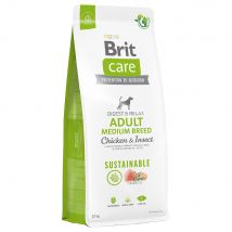 Brit Care Sustainable Adult Medium Breed Pollo & Insetti Crocchette cani - Set %: 2 x 12 kg