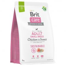 Brit Care Dog Sustainable Adult Small Breed Pollo & Insetti Crocchette cani - Set %: 2 x 3 kg