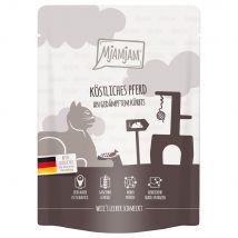 6x 300g MjAMjAM Squeeze Heerlijk Paard op Gestoomde Pompoen Kattenvoer Nat