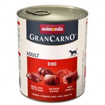 animonda GranCarno Original 12 x 800 g Umido per cane - Adult: Manzo puro