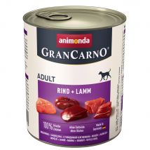 animonda GranCarno Original 24 x 800 g Umido per cane - Adult: Manzo & Agnello