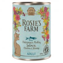 Rosie's Farm Adult 6 x 400 g Kattenvoer - Zalm & Kip met Garnalen