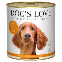 6x 800g Dog's Love Adult dinde nourriture pour chien humide