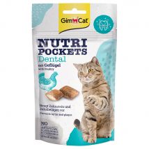 60g GimCat Nutri Pockets Dental met gevogelte kattensnacks