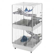 Jaula Ferplast Torre Furet para animales pequeños - gris: 80 x 75 x 161 cm (L x An x Al)