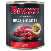 Rocco Real Hearts 6 x 800 g - Vacuno