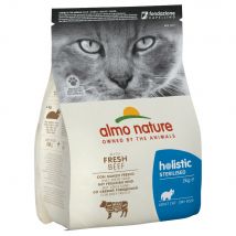 3x2kg sterilised boeuf, riz Almo Nature Holistic - Croquettes pour chat