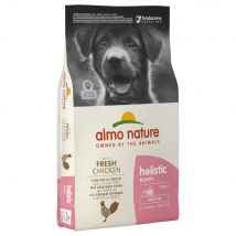 Voordelig Dubbelpak: 2 x 12 kg Almo Nature Hondenvoer - Puppy Kip & Rijst Medium
