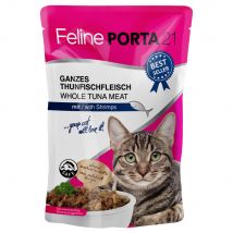 Feline Porta 21 24 x 100 g Alimento umido per gatti - Tonno con Gamberetti