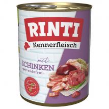 Lot RINTI 24 x 800 g pour chien - jambon