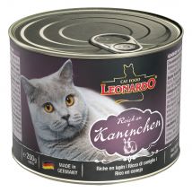 6x200g Rijk aan Konijn Leonardo All Meat Kattenvoer