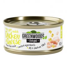 Greenwoods Delight Filetto di Pollo con Formaggio Alimento umido per gatti - Set %: 24 x 70 g