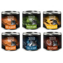 Wild Freedom Adult en latas - Pack de prueba mixto - 6 x 200g - 2 x Pollo, Abadejo, Cordero, Conejo, Caza