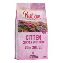 400g Purizon Kitten poulet, poisson sans céréales - Croquettes pour chat