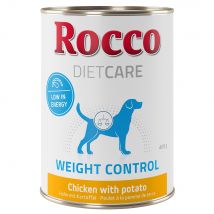 24x400g Weight Control Kip met Aardappel Rocco Diet Care Hondenvoer