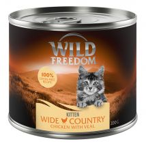Wild Freedom Kitten lattine 12 x 200 g - Wide Country - Vitello e Pollo