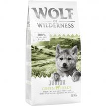 Lots économiques Wolf of Wilderness 2 x 12 kg - Junior "Green Fields", agneau pour chiot