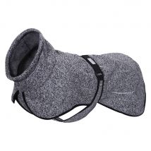 Mantella per cani Rukka® Comfy, grigio / nero - ca. 35 cm lungh. dorso