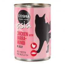 Cosma Asia in gelatina 12 x 400 g Alimento umido per gatti - Pollo con Barramundi
