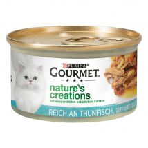 Gourmet Nature's Creations 12 x 85 g Alimento umido per gatti - Tonno con Pomodori & Riso