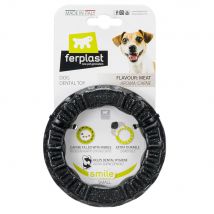 Aro de juguete FERPLAST Smile negro para perros - S: 12 x 2,4 cm (Diám x Al)