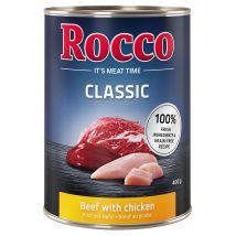 Lot Rocco Classic 24 x 400 g - bœuf, poulet