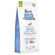 Brit Care Sustainable Adult Large Breed Pollo & Insetti Crocchette per cani - 12 kg