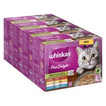 Whiskas Pure Delight in buste 48 x 85 g umido per gatto - Spezzatino Misto in Gelatina