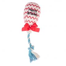 TIAKI Jouet pour chien Ballon d'anniversaire - L 30 x Ø 9 cm