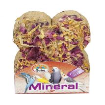 2 paquets Quiko Pierre minérale à picorer avec fleurs pour oiseaux
