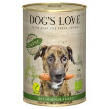 Dog´s Love Bio Vegan 6 x 400 g comida húmeda ecológica vegana para perros - Verdes