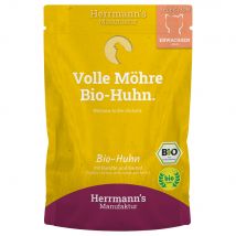 Herrmann's Selection BIO 20 x 100 g comida húmeda para gatos - Pollo ecológico con zanahoria ecológica y kamut ecológico