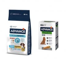 Advance Dog M/L + Advance Dental Snack gratis Puppy Sensitive 12kg