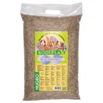 litière de lin Hugro RODIFLAX 20l pour petits animaux
