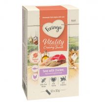 12x10g Feringa Vitality Creamy Snacks Thunfisch mit Huhn für Katzen